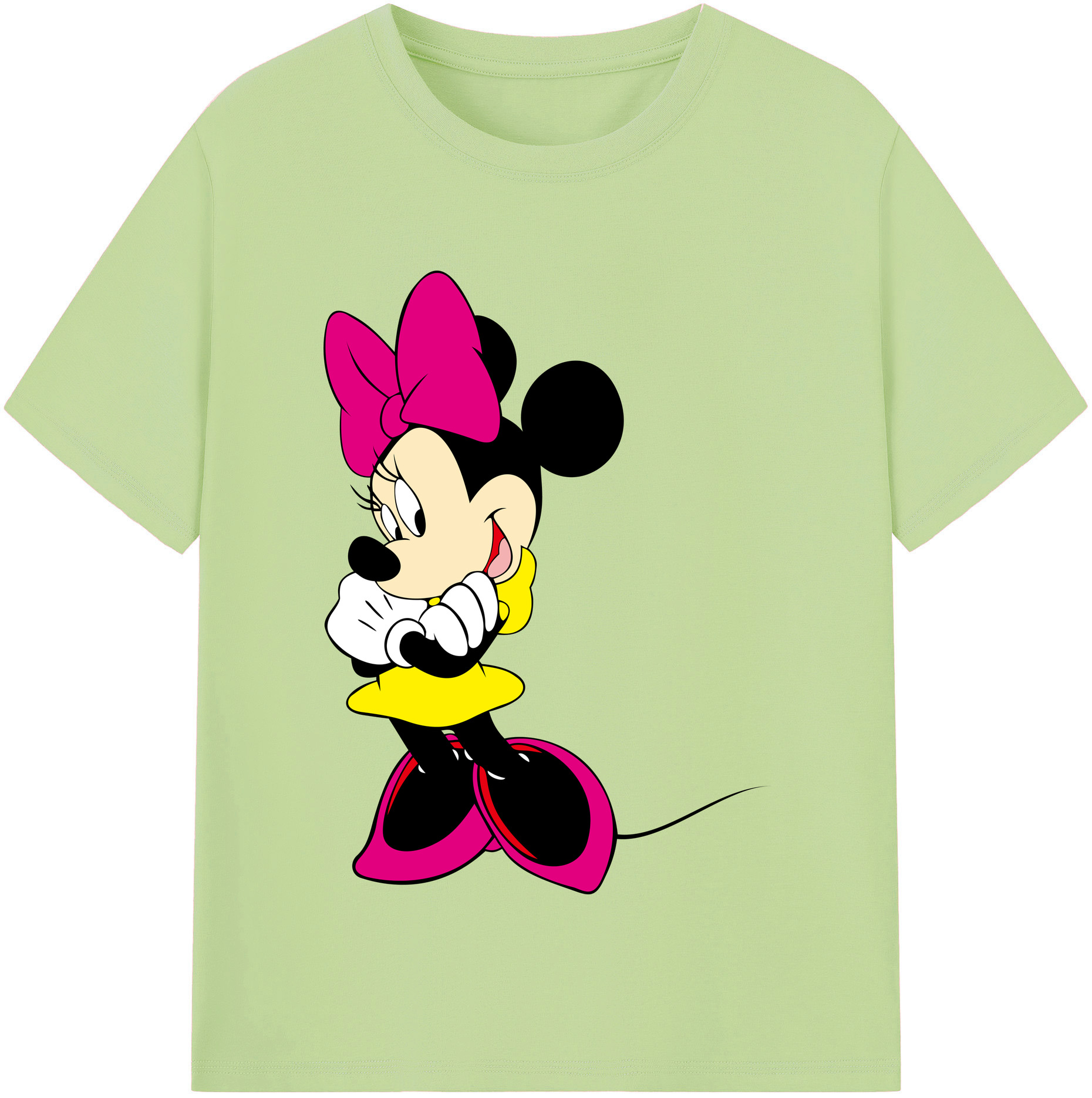 （画像用） ミッキーマウス Mickey Mouse 綿100％半袖Tシャツ（フロントプリント）
